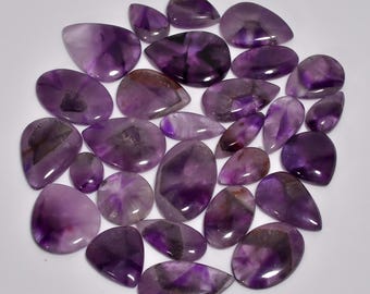 Natural Trapiche Amethyst Cabochon Bulk Wholesale Stones Purple Phantom Trapiche Amethyst Loose Gemstones for Jewelry, Crafts