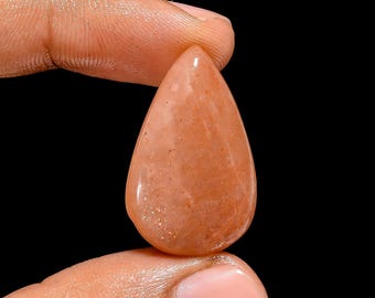 Natural Peach Moonstone Cabochon Loose Gemstone Smooth Polished Peach Sunstone Cabochon For Jewelry, Crafts
