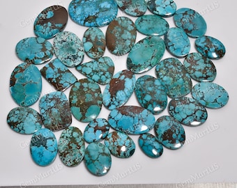 Raro cabujón liso de magnesita turquesa, lote de piedras preciosas turquesa azul, piedras al por mayor piedra preciosa turquesa suelta, tamaños de 15 mm a 45 mm