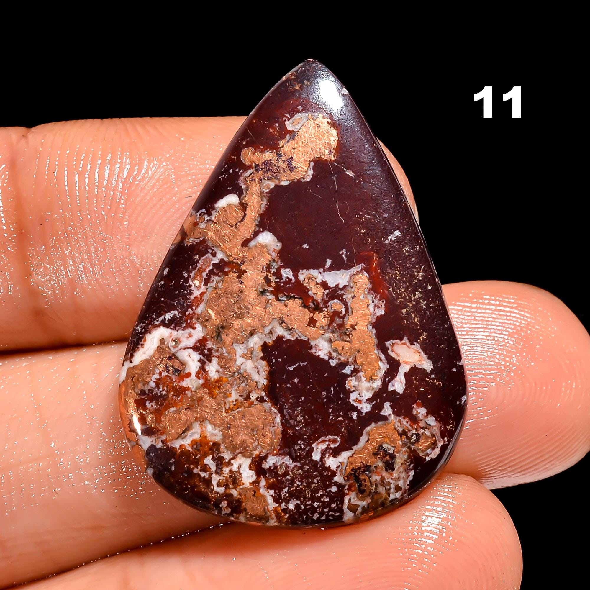 Copper Replacement Agate, Copper Hematite Dolomite, Copper Agate