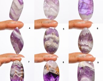 Chevron Amethyst Crystals Cabochon Loose Stone Purple Chevron Amethyst Cabochon Purple Gemstone Polished Purple Amethyst Cabochon