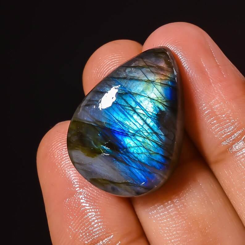 Supreme Top Grade Quality 100/% Natural Labradorite Pear Shape Cabochon Loose Gemstone For Making Jewelry 30 Ct 24X18X8 mm JMK-5996