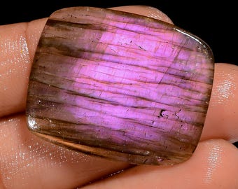 Purple Labradorite Cabochon, Natural Purple Labradorite Gemstone Loose Stone For Jewelry Making