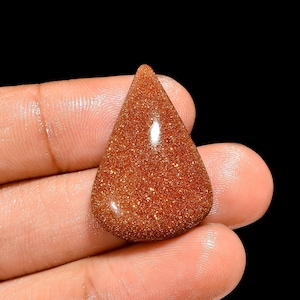 Sparkling Goldstone Cabochon Hand Polished Gold Sandstone Gemstone Sandstone Quartz Cabochon For Jewelry, Crafts