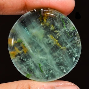 Natürliche grüne Fluorit Kristall Hand poliert Flatback grüne Edelstein heilende Energie, Schmuckherstellung, grüner Fluorit Cabochon
