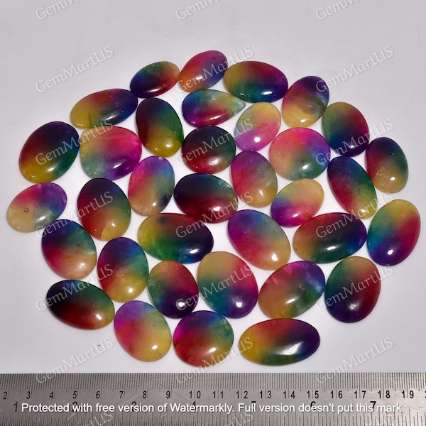 Beautiful Rainbow Solar Quartz Cabochon - Multi-Color Solar Quartz - Solar Quartz Smooth Polished - Mix Lot - Sizes 15mm to 40mm