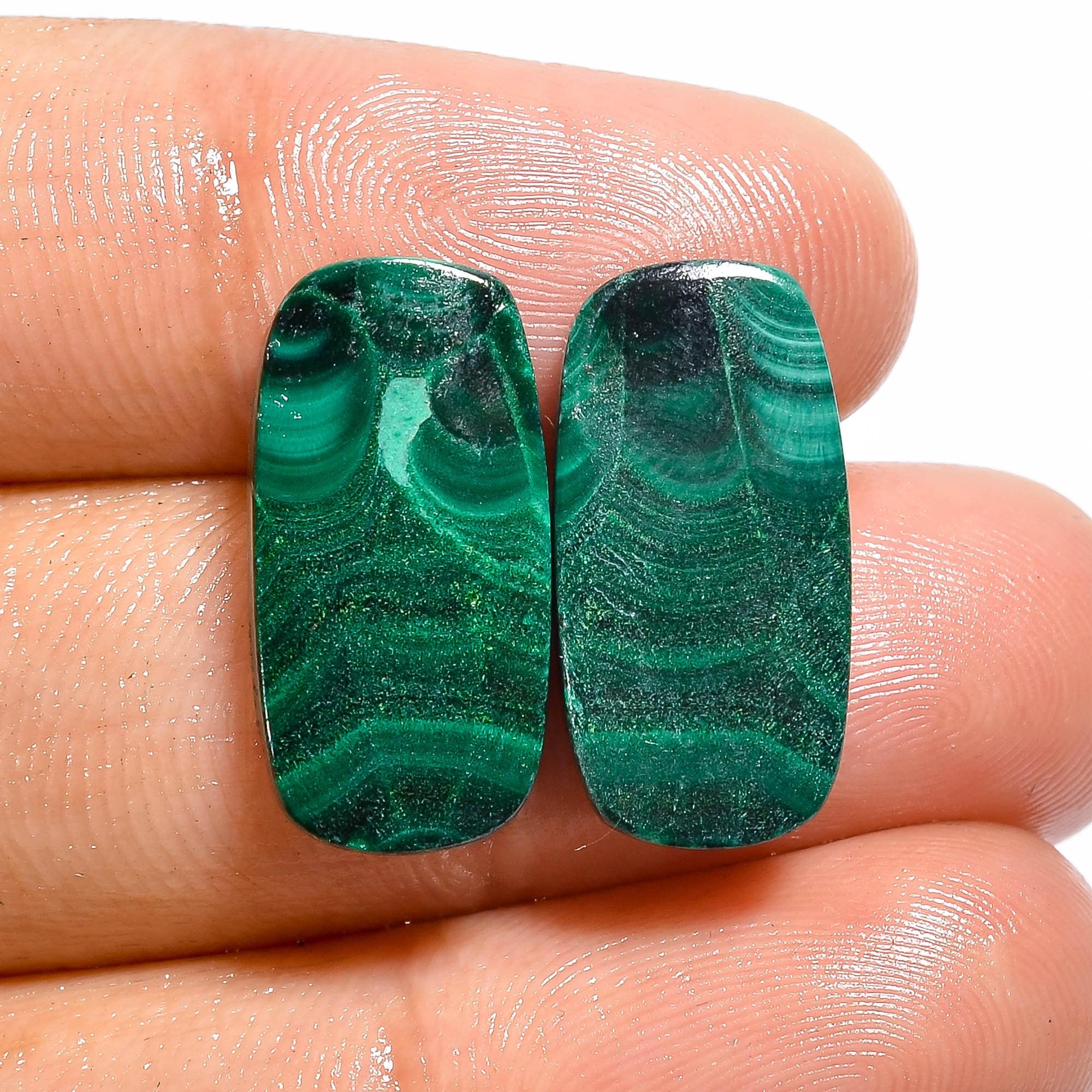 28X21X5 mm JMK-9260 Exclusive Top Grade Quality 100% Natural Spiny Copper Malachite Radiant Cabochon Gemstone For Making Jewelry 31.5 Ct