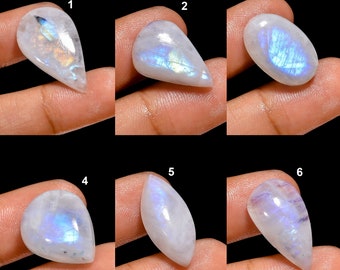 Rainbow Moonstone Polished Cabochons Natural Rainbow Moonstone Loose Gemstone For Making Jewelry Rainbow Moonstone Jewelry Black Friday Sale