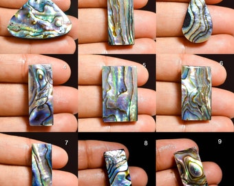 Beautiful Top Grade Quality 100% Natural Abalone Shell Mix Shape Cabochon Gemstone For Making Pendant Necklace Jewelry