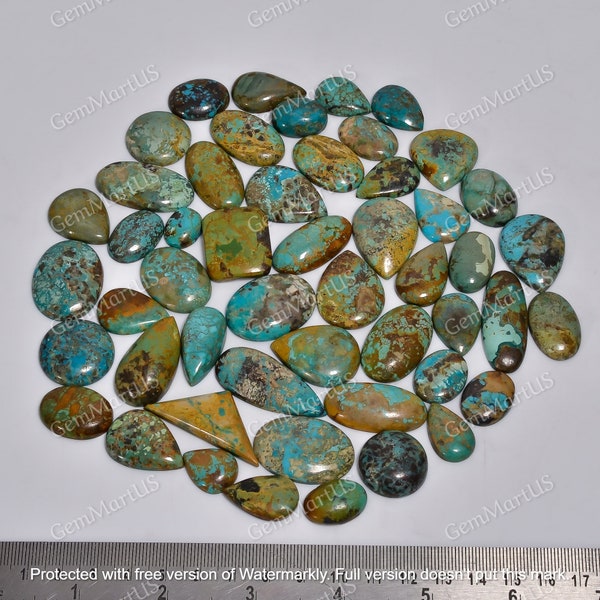 Genuine Tibetan Turquoise Cabochon / Green Blue Turquoise Loose Stone / Wholesale Turquoise / Sizes 15mm to 35mm