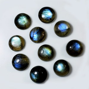 Aaa Quality Top Natural 4x4 mm to 15x15 mm LABRADORITE cabochon Round mm flat back gemstone,jewelry gemstone jmk-112 image 1