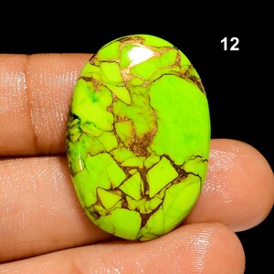 Green Mohave Turquoise Cabochon For Jewelry Making, Crafts 12. 29X20X5mm 23Crt