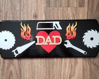 Gift for Dad/ Father's Day/ Birthday/ Garage Art/ Tools/ Home Decor/ Dad's Workshop/ Gallery Art/ Handmade/ Unique
