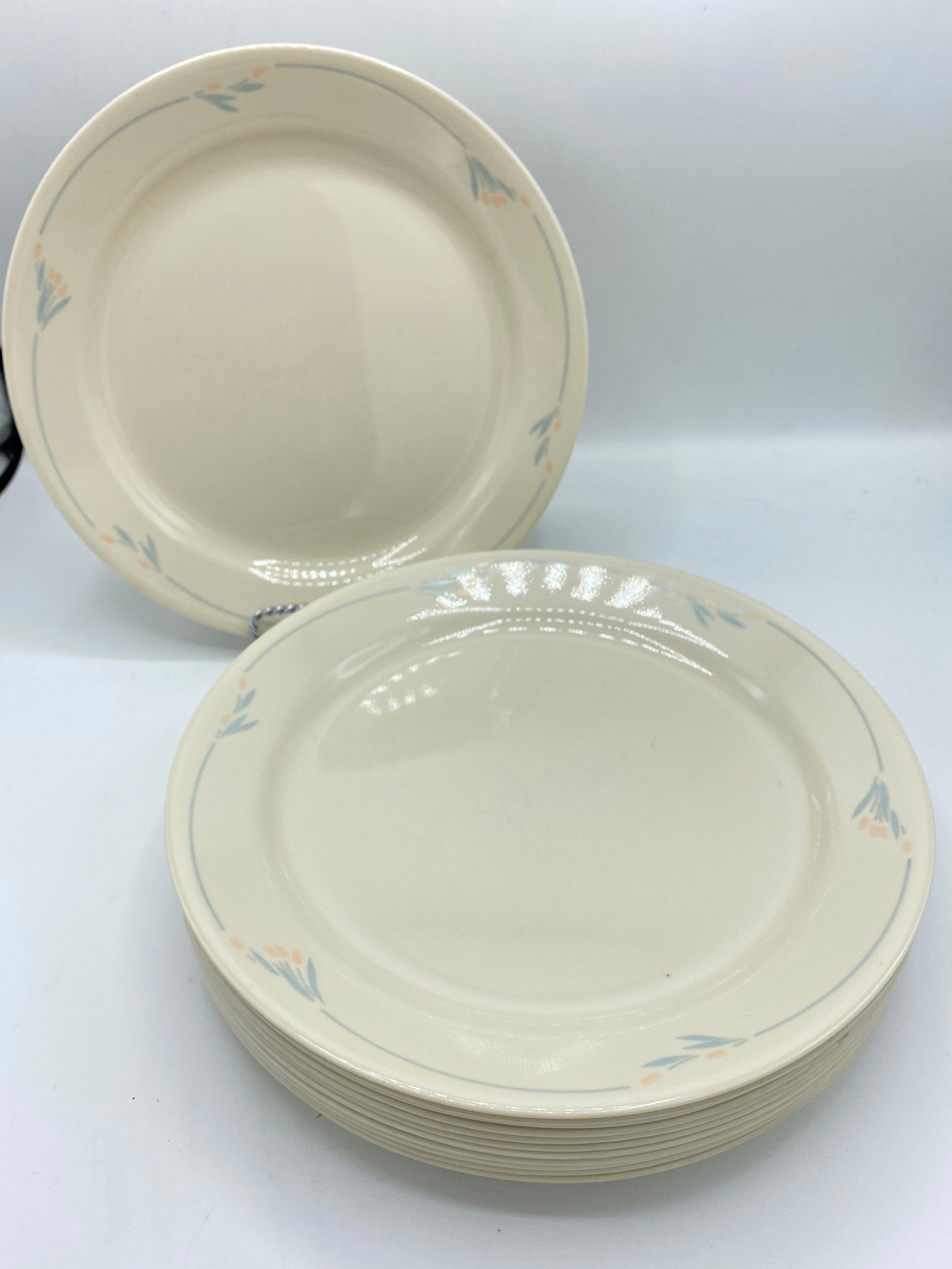 Corning Corelle WINDFLOWER Retired Pattern Dinner Plates Set Etsy