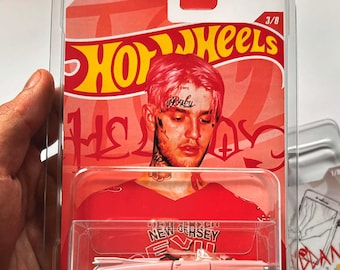 Lil Peep Hot Wheels Style Diecast – Rapper Inspired Card Art – Lowrider Classic Car Collectible – Handmade Display Toy