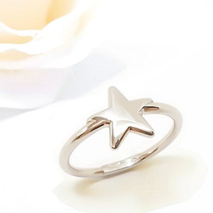 Star ring, gold stacking rings, knuckle ring