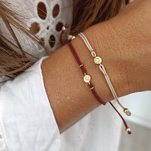 String bracelet with Diamond 18k Gold, Diamond bracelet, Friendship bracelet for women image 5
