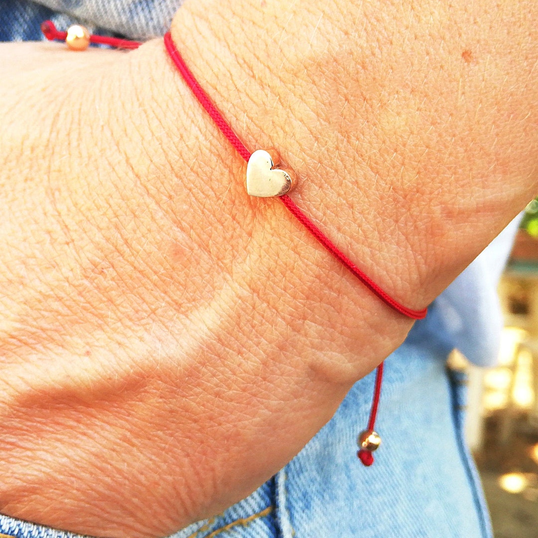 Heart Bracelet Gold Handwriting Bracelet Etsy