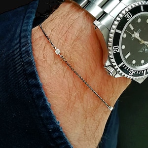 Black gold bracelet, mens bracelet