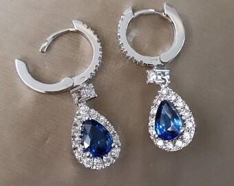 Gioielli di lusso goccia di pietra principale zaffiro | Acquisti Online su