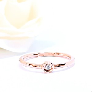 diamond solitaire ring in 9k rose gold, available in rose yellow or white gold.