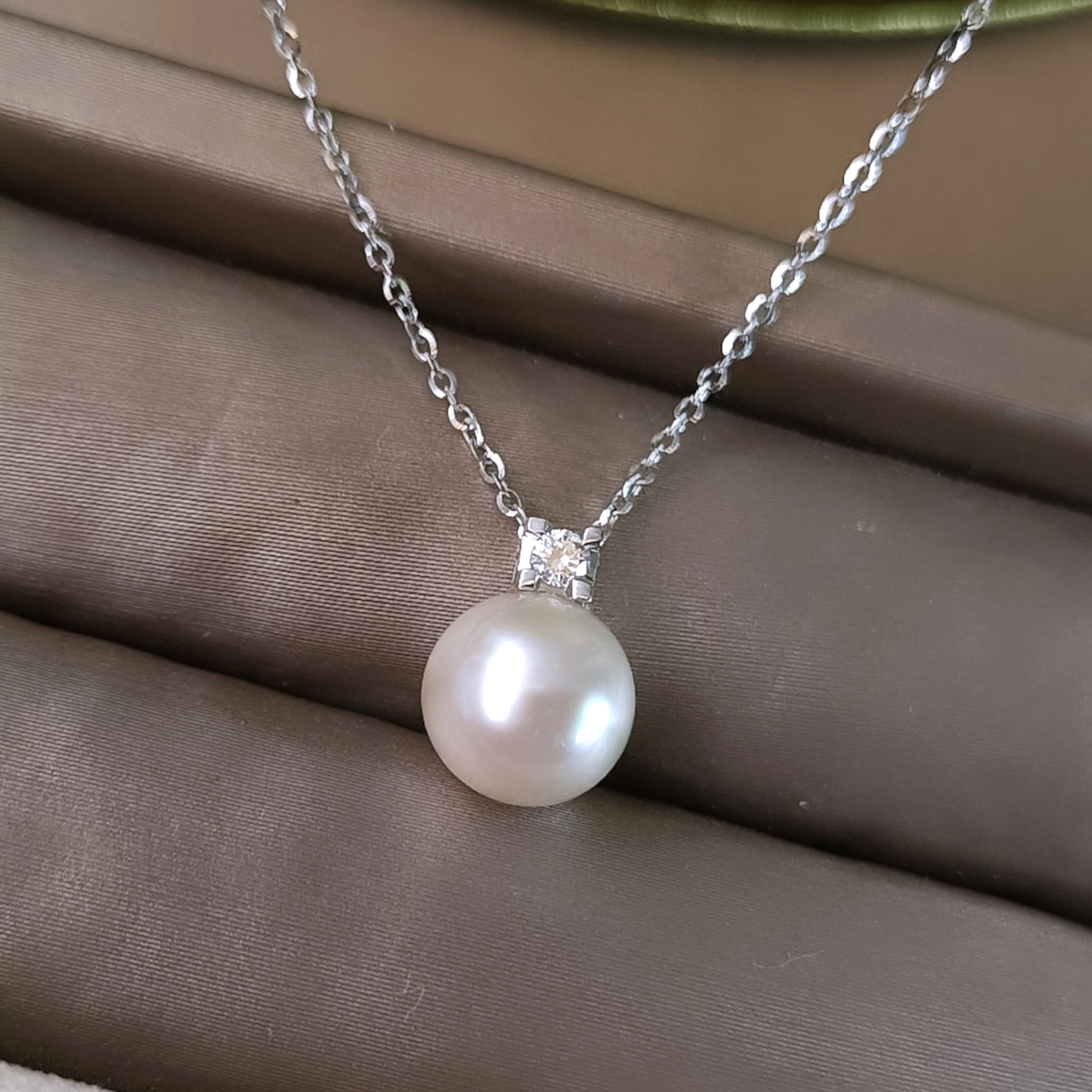 Collana Di Perle Akoya Barocche Rosa Tenue: Chiusura In Oro Bianco 18k - Italia - Foto 11