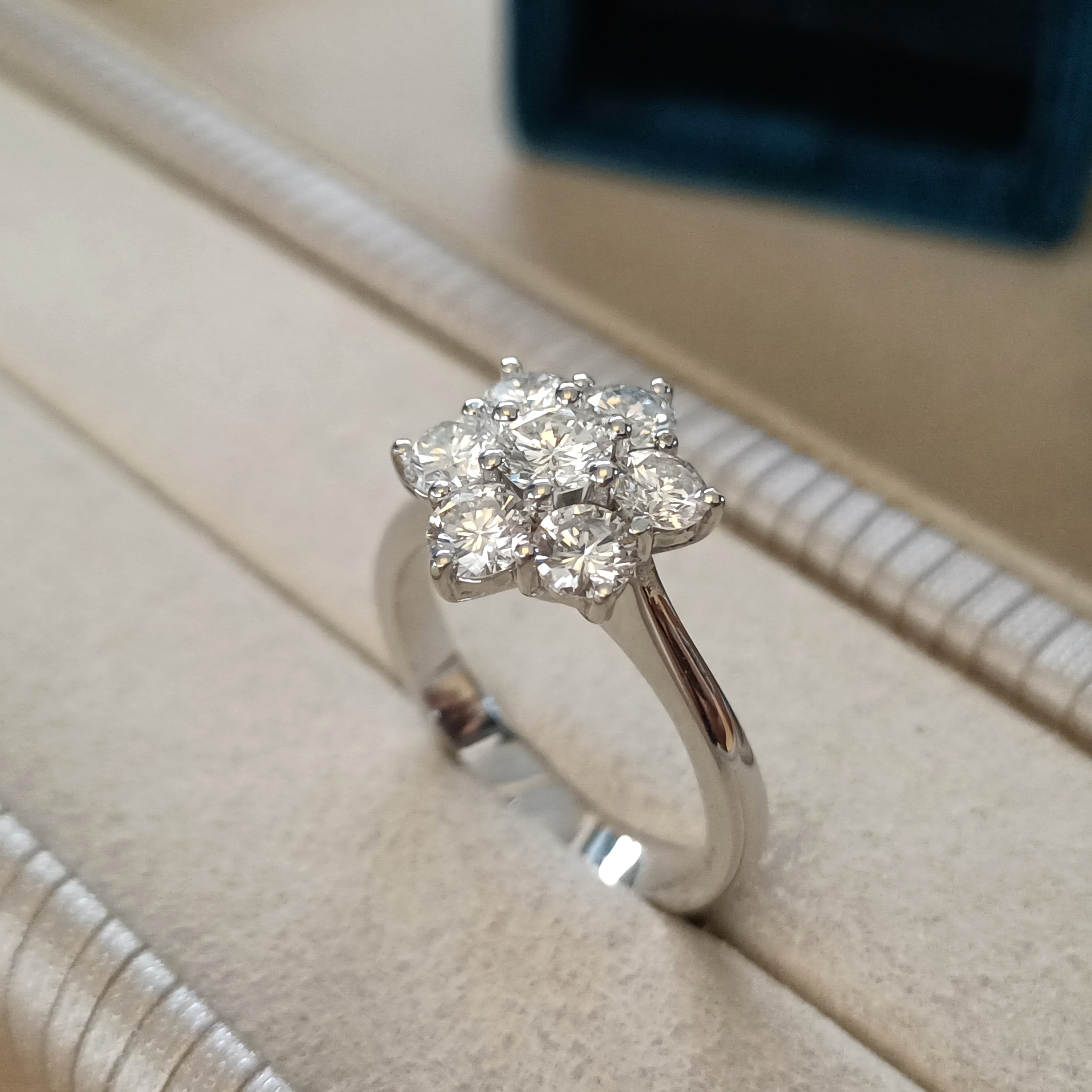 Cluster Round Diamond Engagement Ring in 18K Gold – GEMNOMADS