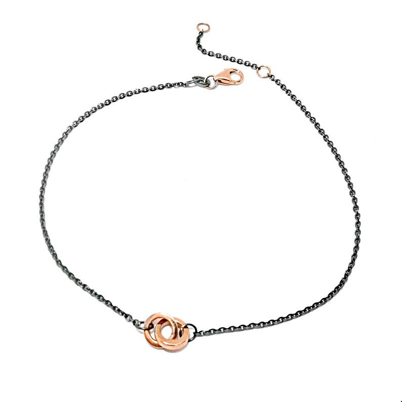 Infinity Bracelet Black Gold Mens Bracelet Etsy