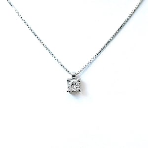 solitaire diamond necklace in white gold G VVS DIAMOND, wedding diamond necklace