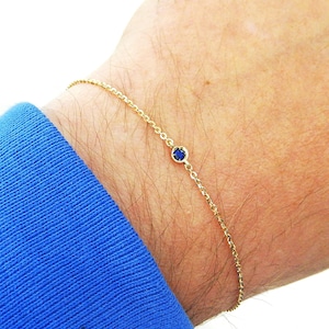 Bracelet homme saphir, bracelet homme en or 18 carats