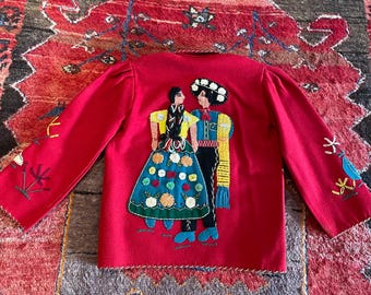 Vintage 1950s Thule Greenland Reversible Satin and Velvet Kids