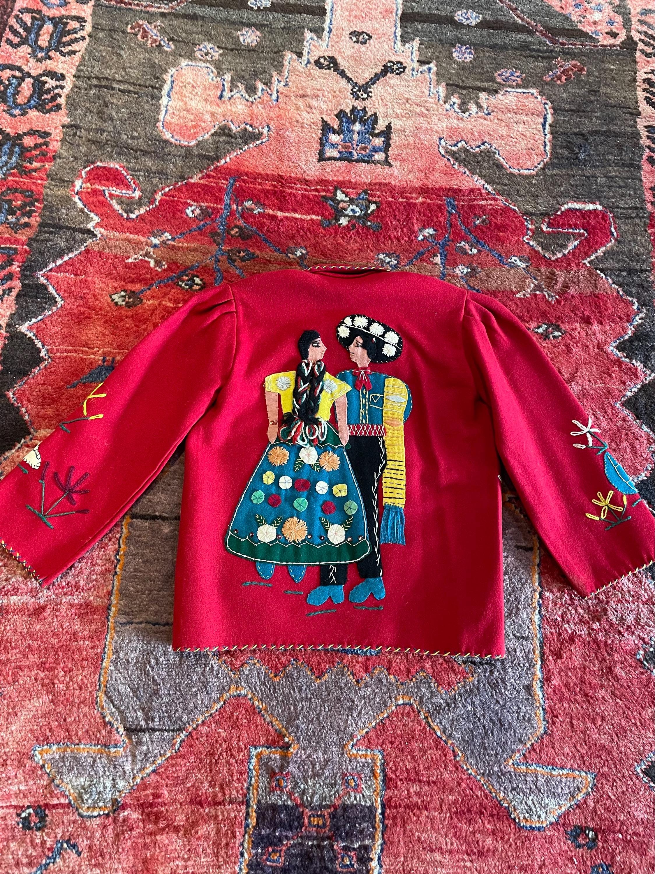 This Listing is for a Child's Vintage 1950s Red Mexican