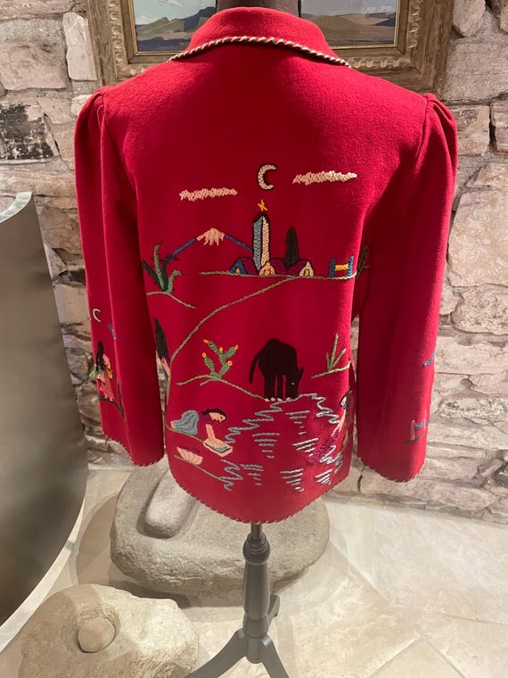 vintage embroidered Mexican tourist jacket - Gem
