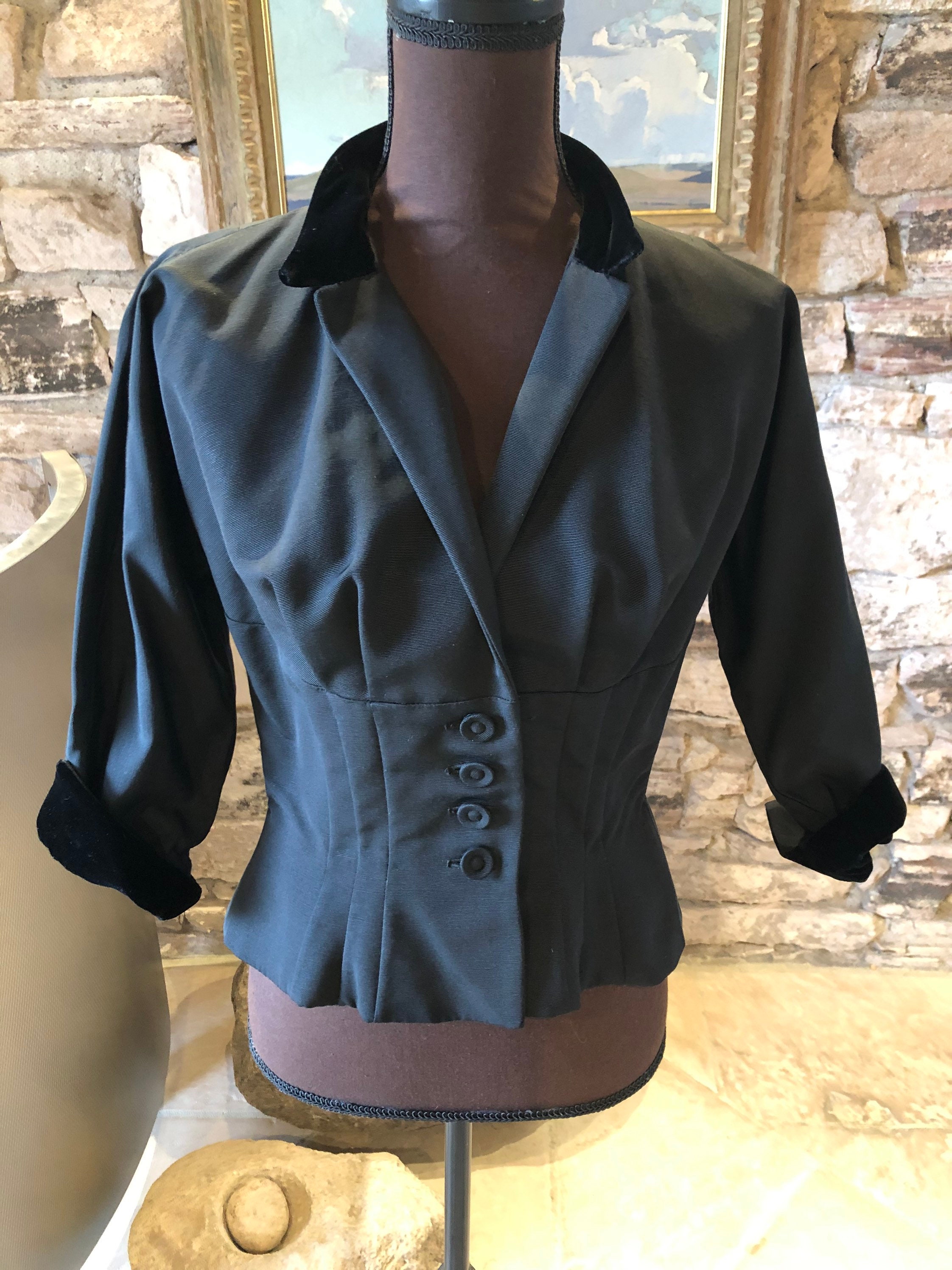velvet peplum jacket