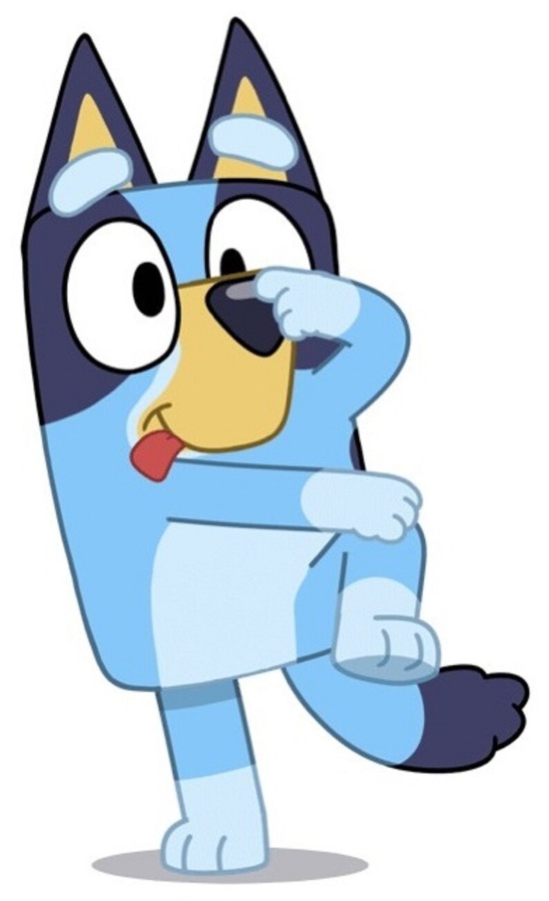 2x SMALL Bluey Iron on Heat Transfer Any Colour Fabric Etsy Australia