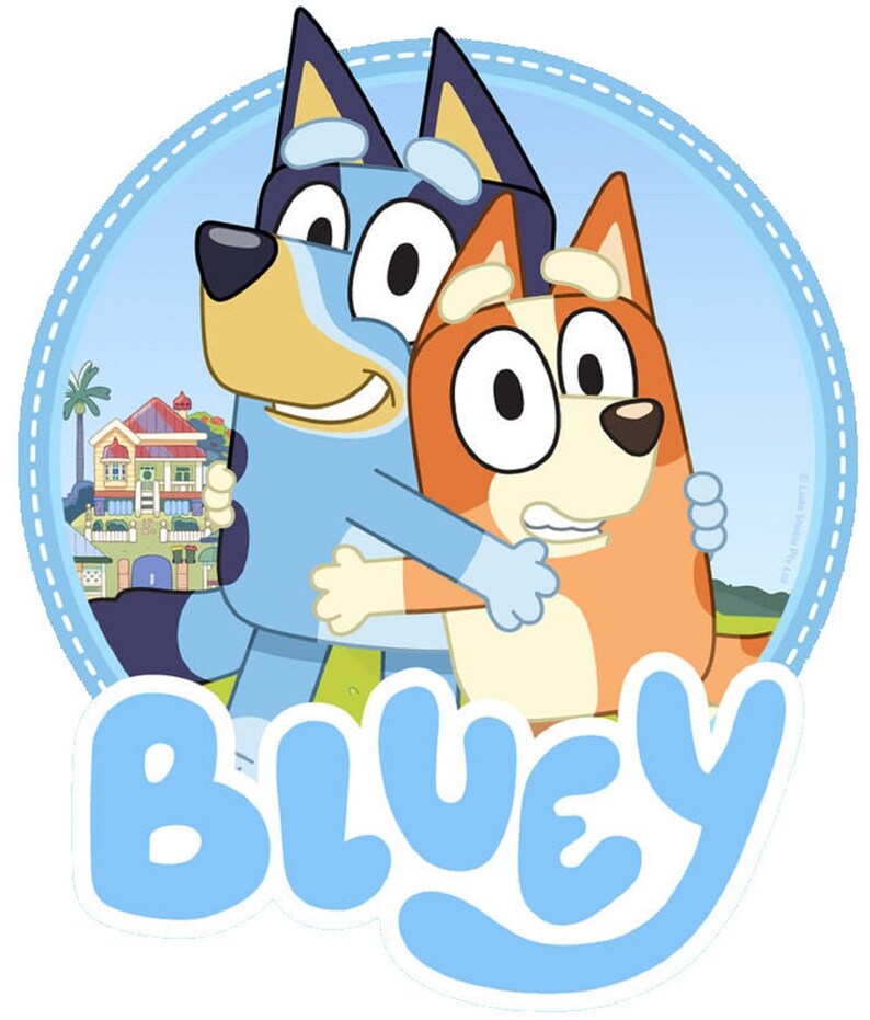 A4 Bluey Iron on Heat Transfer Any Colour Fabric Etsy Denmark