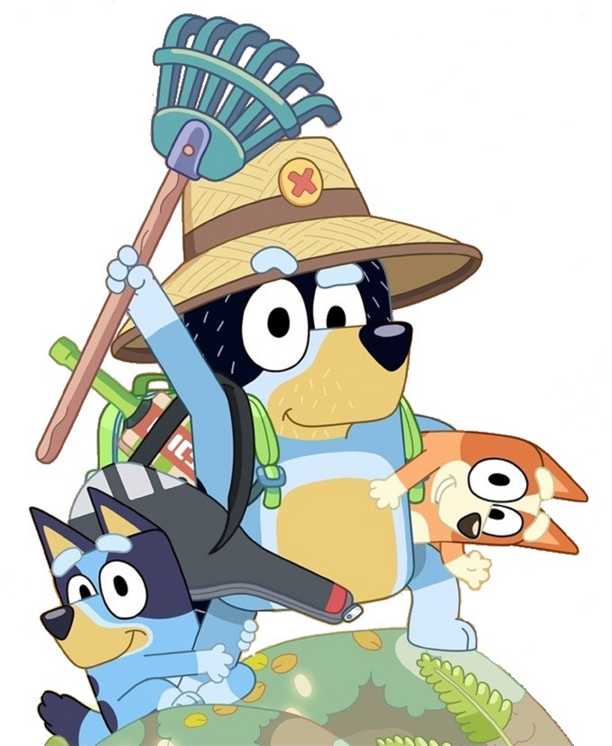 Bluey Iron on Heat Transfer Any Colour Fabric Etsy