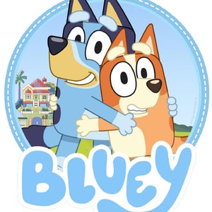 any colour fabric Bluey iron on heat transfer