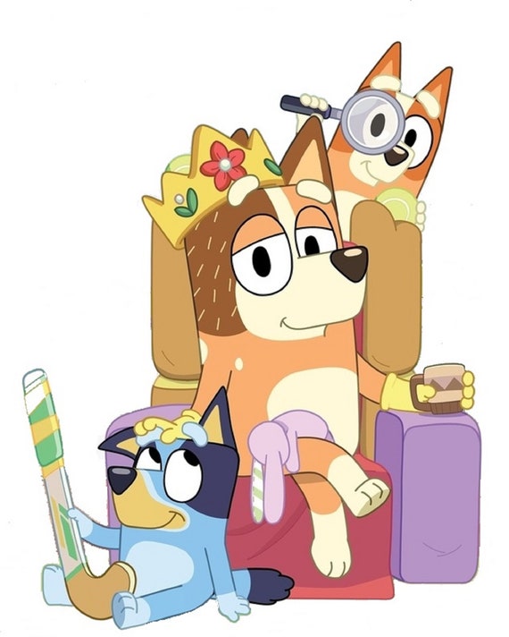 Bluey Iron on Heat Transfer Any Colour Fabric Etsy New Zealand