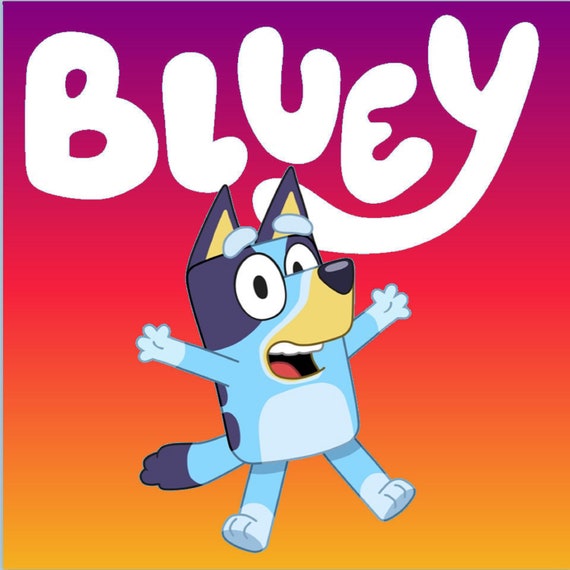 Bluey Iron on Heat Transfer Any Colour Fabric Etsy