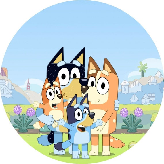 Bluey Iron on Heat Transfer Any Colour Fabric Etsy