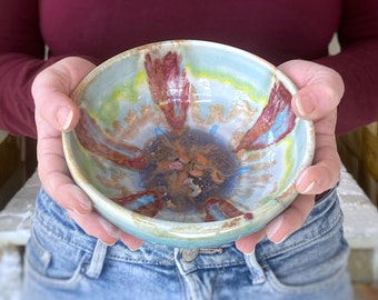 Handmade Ceramic Sanddollar Bowl: Unique Soup, Salad, Snack Bowl