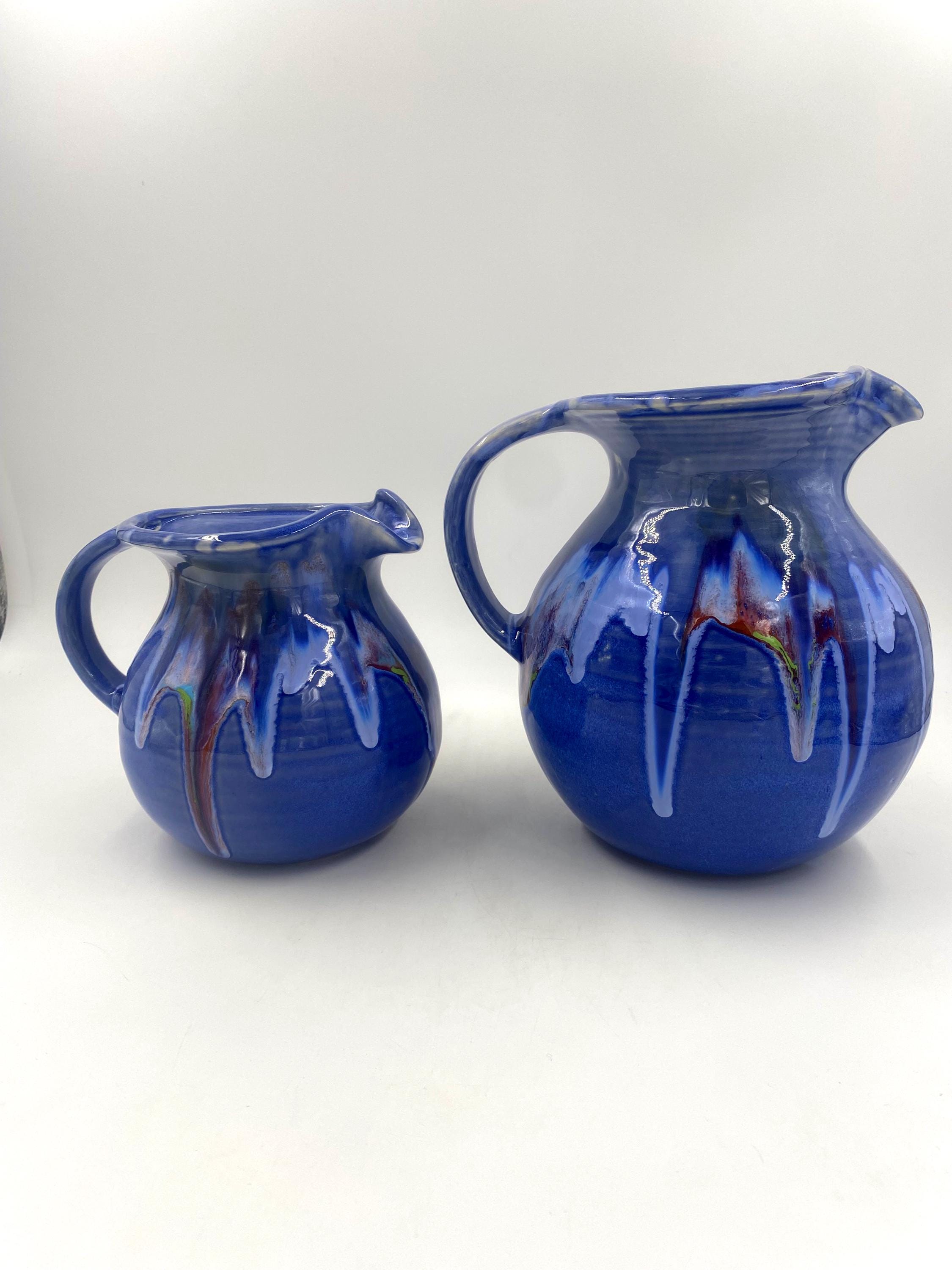 Blue Moon Glazed Ceramic Pitcher: Handmade Vermont Pottery - Etsy