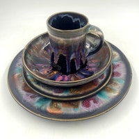 Ceramic Serving Dish Set, Modern Ceramic Dinnerware Set, Beige and ...