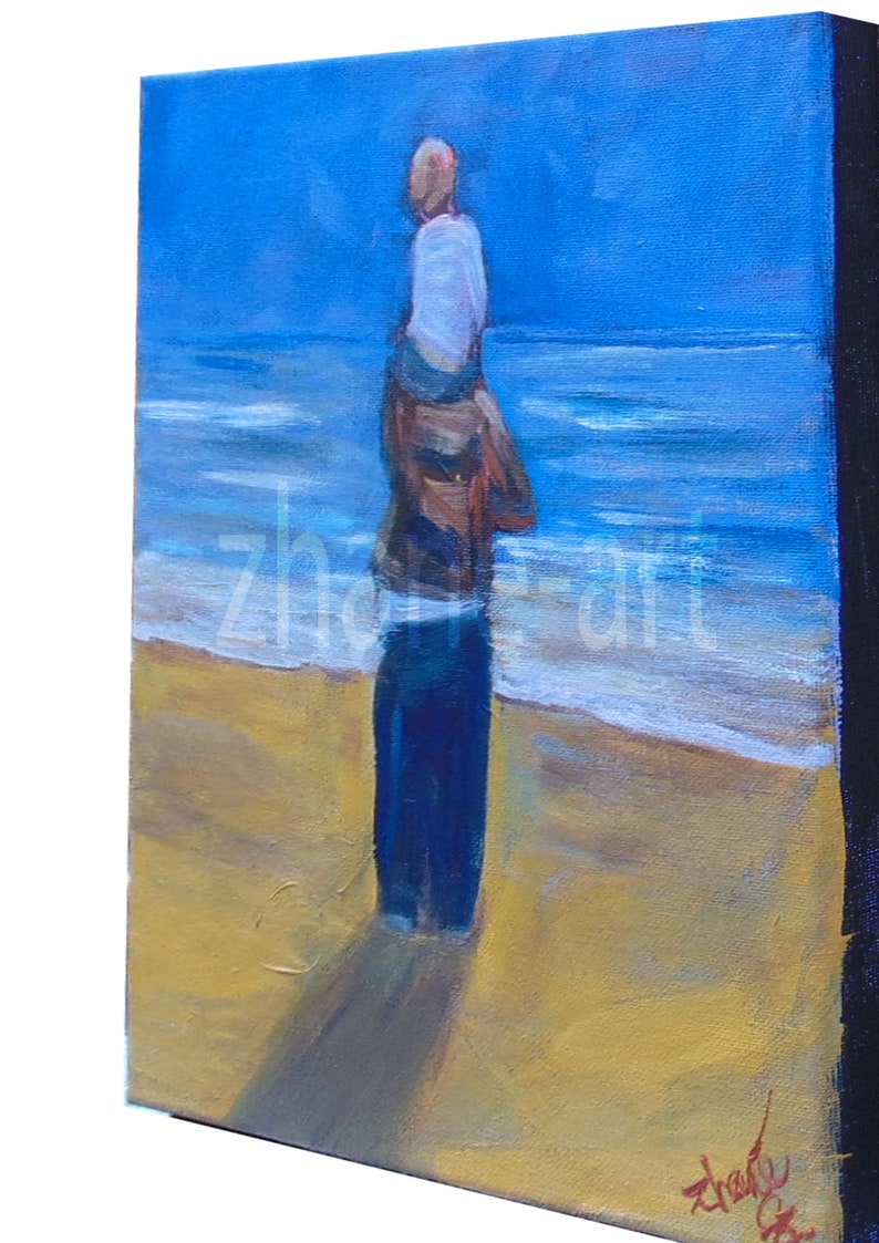 Memories Of A Day Out With My Dad original bespoke acrylic art on canvas by zhane