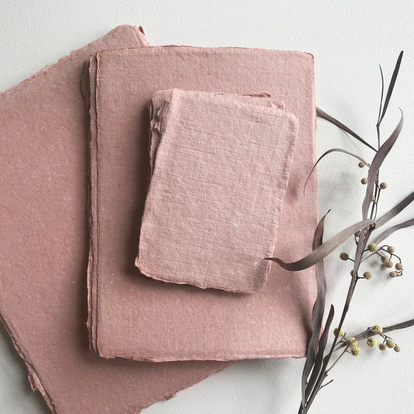 Dusk Pink Handmade Paper - 350gsm - 10/20 pack