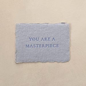 Mini stampa capolavoro - Stampa tipografica su carta fatta a mano tinta con colori botanici