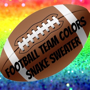 Football Team Colors Schlangen Pullover | gehäkelter Schlangenpullover | gehäkelte Pullover