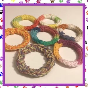 Kitty krack rings set of 4 | crocheted cat toys | crocheted cat rings