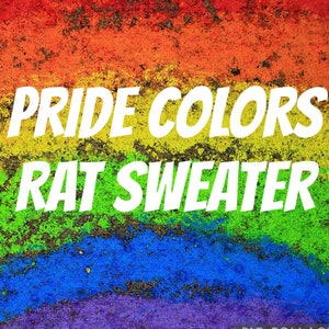 pride colors rat costume | rat sweater | rat clothing